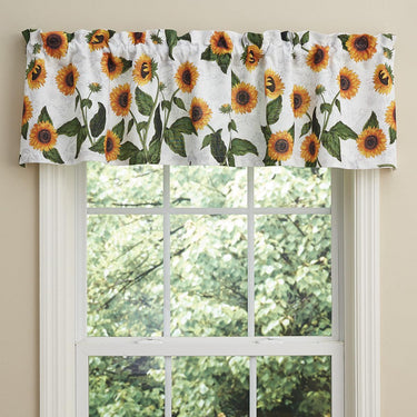 Sunflower Toile Valance - 60x14 Park designs - The Fox Decor